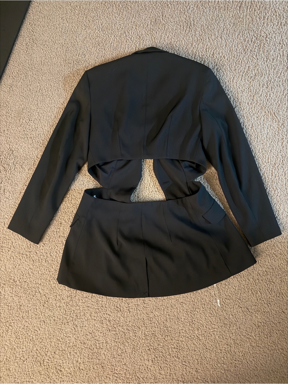 Future Collective Black Cutout Blazer - Size Small - NWT